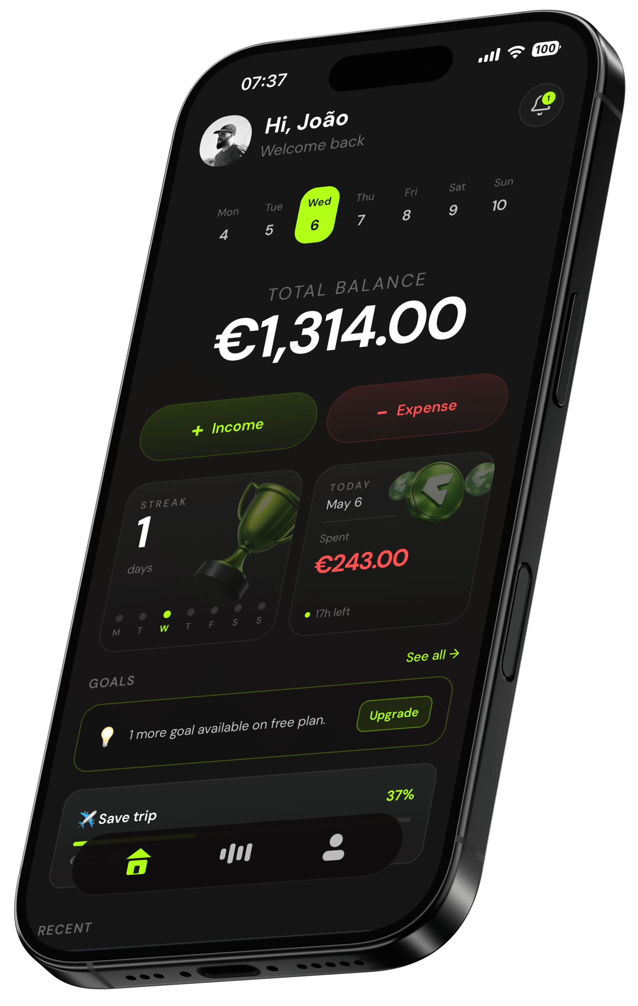 Flozt app mockup